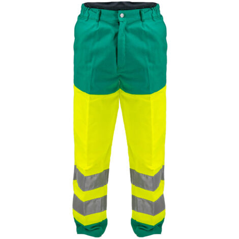 Pantalon de sécurité et travail haute visibilité jaune fluo EN 471 Taille - 56-58