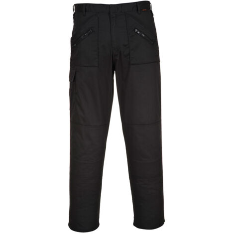Pantalón de trabajo asiento y rodilleras reforzadas C70 Action, Altos PORTWEST S887 36 pulgadas Negro