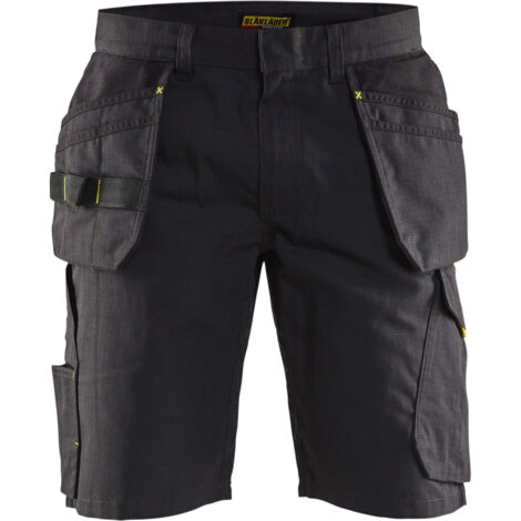 Pantalón de trabajo con bolsillos flotantes 1494 - Negro/Amarillo fluorescente M - FR(44) - SE(C50) - Estándares