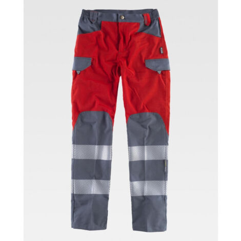 Pantalón de trabajo con cintas reflectantes segmentadas WORKTEAM Combi C2716