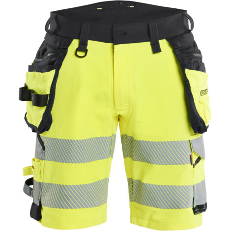 Pantalón de trabajo de alta visibilidad elástico 4D 1120 - Amarillo/Negro XL - FR(50) - SE(C56) - Normas
