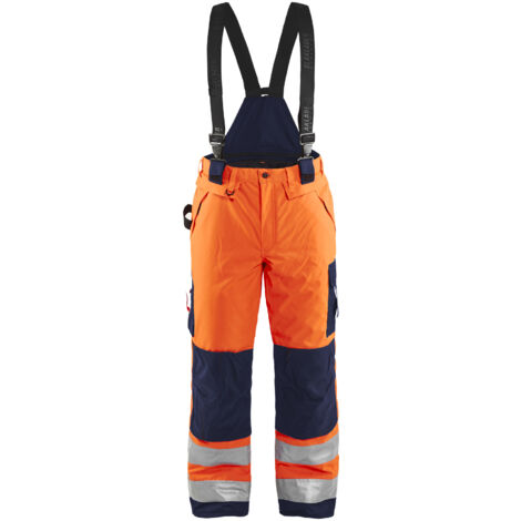 Pantalón de trabajo de alta visibilidad invierno 1885 - Naranja fluorescente/Azul marino M - FR(42) - SE(C48) - Largo