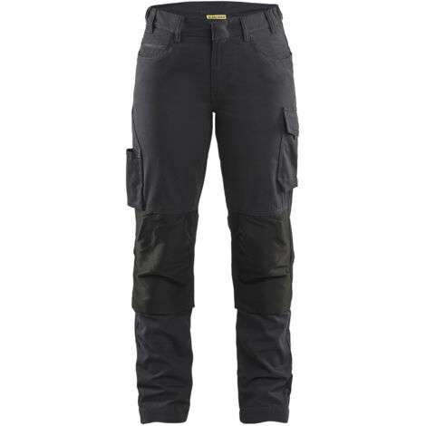 Pantalón de trabajo de mantenimiento stretch para mujer 7195 - Negro/Gris oscuro S - FR(38) - SE(C36) - Normas