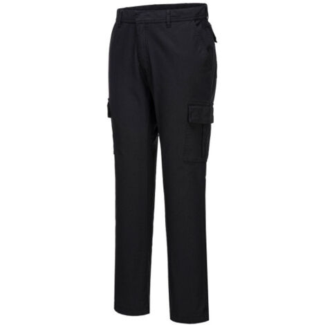 Pantalón de trabajo de tejido elástico Combat Regular S231 34 pulgadas Negro