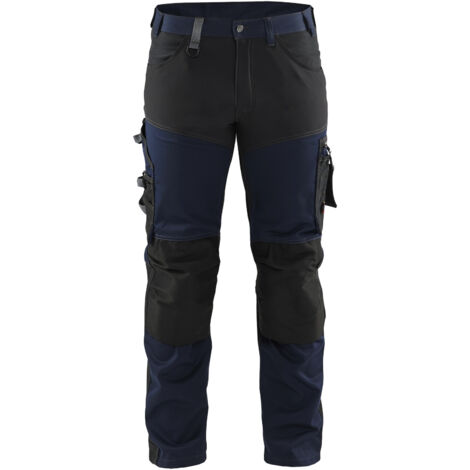 Pantalón de trabajo elástico artesanal 1799 - Azul marino/Negro XL - ES(48) - PT(C54) - Largo