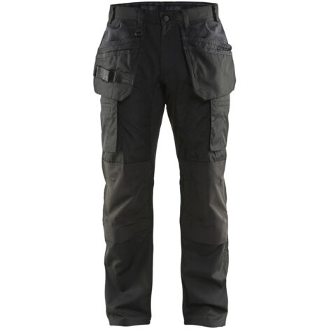 Pantalón de trabajo elástico con bolsillos flotantes 1469 - Negro M - ES(42) - SE(C48) - Corto