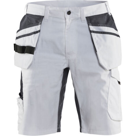Pantalón de trabajo elástico para pintor 1099 - Blanco/Gris oscuro M - FR(44) - SE(C50) - Estándares