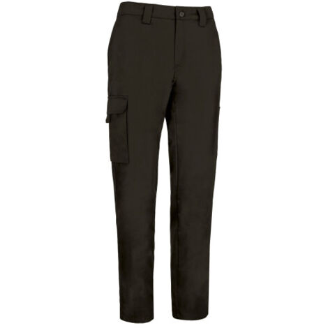 Pantalón de trabajo multibolsillos, en tejido sarga puntos reforzados VALENTO ORION L Negro