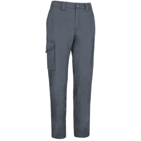 Pantalón de trabajo multibolsillos, en tejido sarga puntos reforzados VALENTO ORION XXL Gris cemento