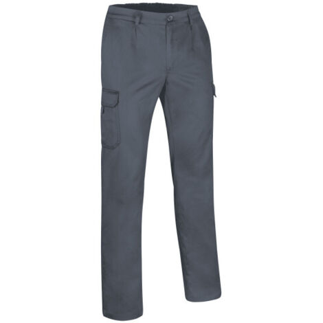 Pantalón de trabajo multibolsillos semi ajustados en colores neutros, de tejido sarga resistente MONTERREY 38 Gris Cemento