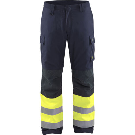 Pantalón de trabajo multinormas invierno inherente 1869 - Azul marino/Amarillo fluorescente M - FR(42) - SE(C48) - Largo