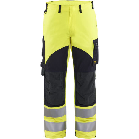 Pantalón de trabajo multinormes inherente 1588 - Amarillo fluorescente/Marino M - FR(42) - SE(C48) - Corto