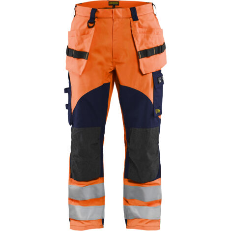 Pantalón de trabajo multinormes inherente 1589 - Naranja fluorescente/Azul marino M - FR(42) - SE(C48) - Normas
