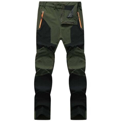 Pantalón de trabajo negro y gris con refuerzos - Talla: L, gorra negra y verde