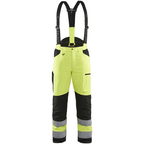 Pantalón de trabajo para motosierra de alta visibilidad 1920 - Amarillo fluorescente/Negro M - ES(42) - PT(C48) - Normas