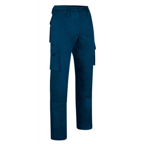 Pantalón de trabajo reforzado y multibolsillos para herramientas, diseño ajustado, en sarga gruesa METIER 38 Azul marino orión