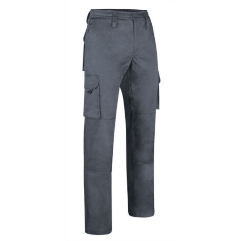 Pantalón de trabajo reforzado y multibolsillos para herramientas, diseño ajustado, en sarga gruesa METIER 42 Gris Cemento