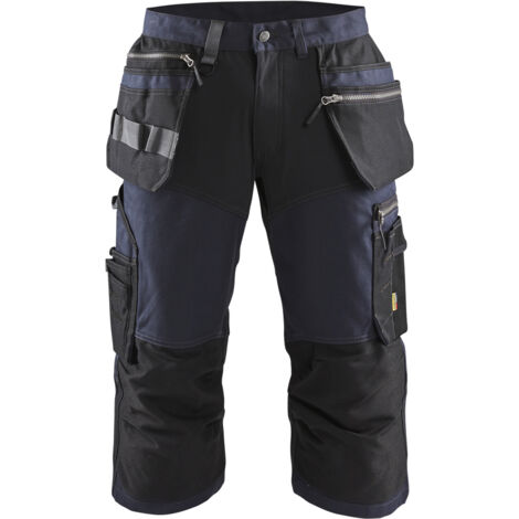 Pantalón de trabajo stretch 1597 - Azul marino oscuro/Negro 3XL - FR(54) - SE(C60) - Corto