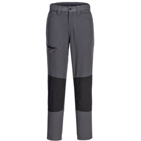 Pantalón de trabajo tejido elástico pernera ajustable, mujer WX2 Stretch CD887 26 pulgadas Gris metálico