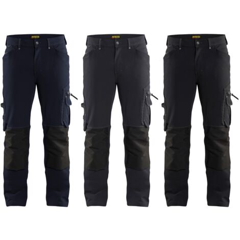 Pantalón de trabajo X1900 artesano stretch 4D sin bolsillos flotantes 1989 - Negro L - ES(C52) - Normas