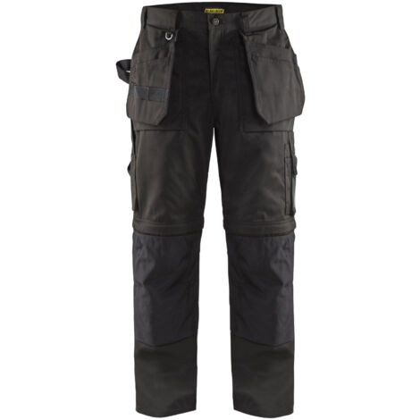Pantalon de travail artisan bas amovibles 1538 - Noir XL - FR(50) - SE(C56) - Longues