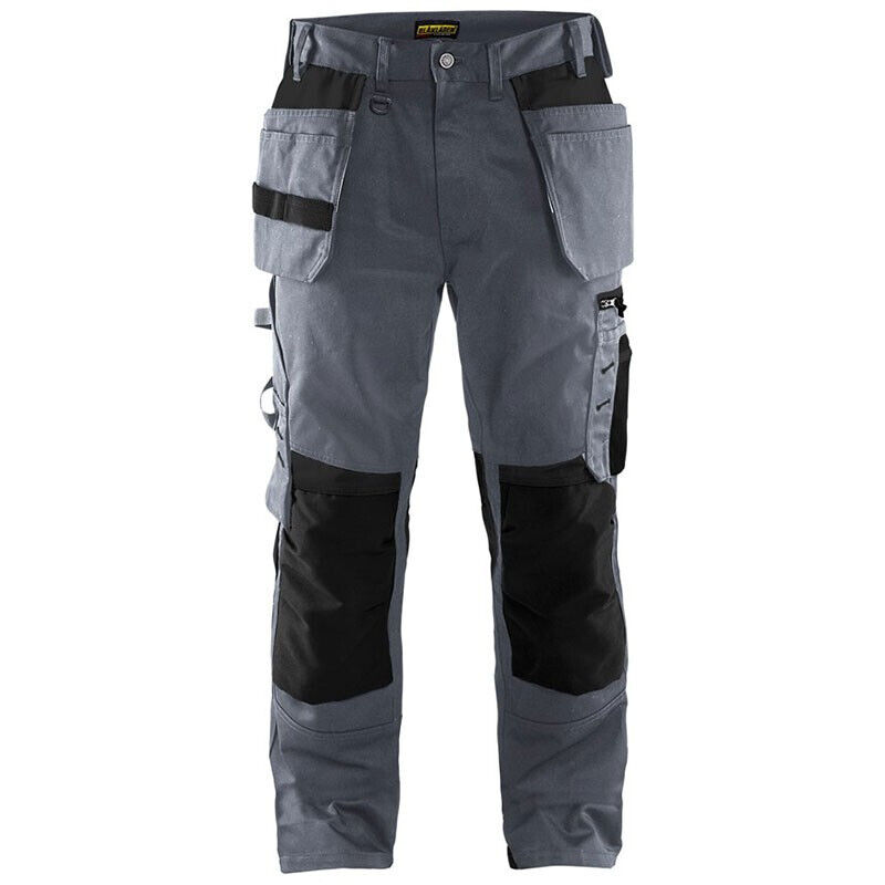 Blaklader - Pantalon de travail artisan sans poches flottantes 1555 - Gris clair/Noir l - FR(46) - SE(C52) - Courtes