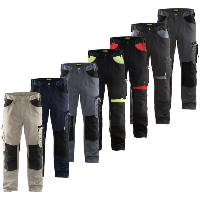 Pantalon de travail Blaklader 1556 Artisan sans poches flottantes - 52 (EU) - Bleu marine foncé