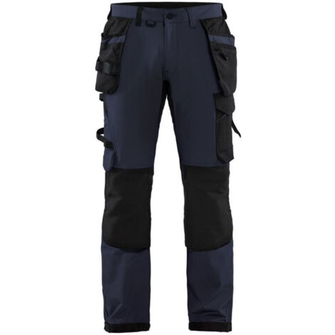 Pantalon de travail artisan stretch 4D 1522 - Marine foncé/Noir M - FR(42) - SE(C48) - Courtes