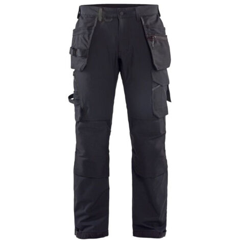 Pantalon de travail artisan stretch 4D 1522 - Noir/Gris foncé M - FR(42) - SE(C48) - Courtes