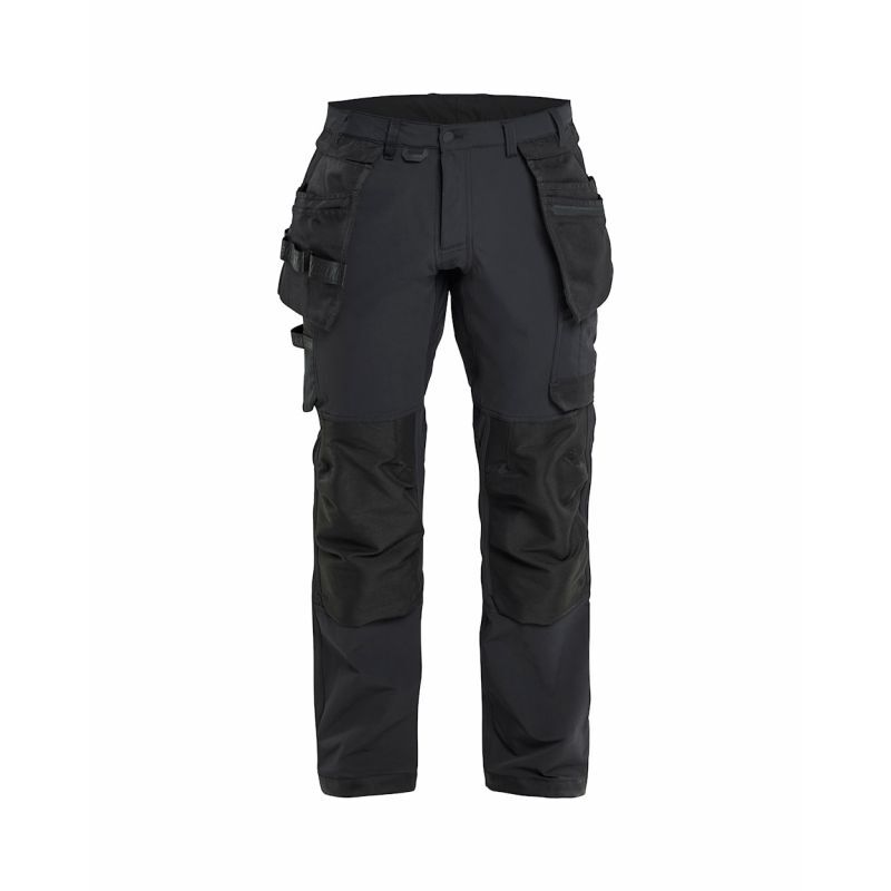 Pantalon de travail artisan stretch 4D Blaklader 1720 - Noir - 44 - Jambes standard - Noir