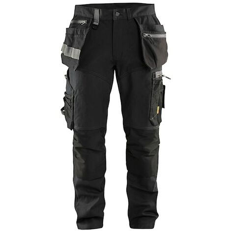 Pantalon de travail artisan + stretch noir T42 - BLÅKLÄDER - 159918609900C48