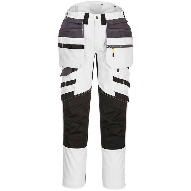 Pantalon DX4 poches flottantes démontables couleur : Blanc/Gris taille 60/62 - PORTWEST