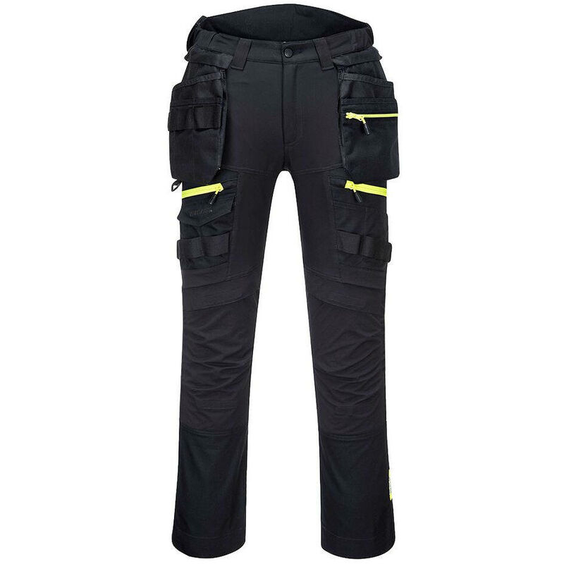 portwest - pantalon de travail avec poches amovibles dx4 noir 46 - noir