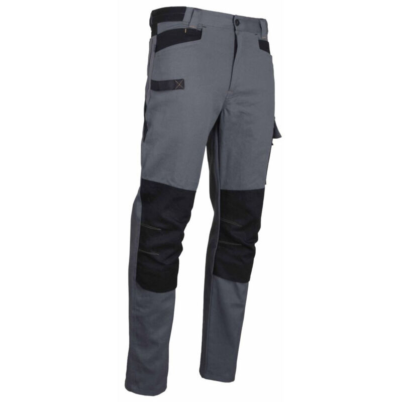 Pantalon bicolore multipoches Gris/Noir - 1673 ponce LMA taille 38