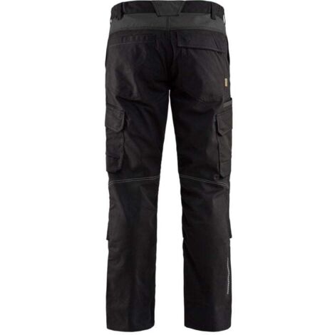 Pantalon de travail avec poches genouillères stretch 2D 1448 - Noir/Gris foncé M - FR(42) - SE(C48) - Standards