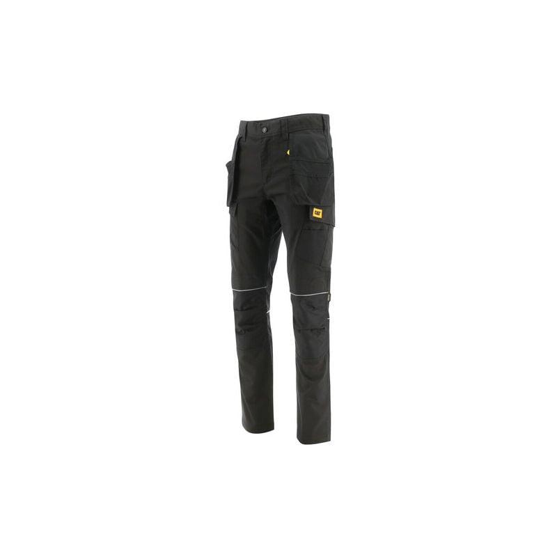 Caterpillar - Pantalon de travail homme Trades Pocket 1810099 - Noir - 40 - Jambes standards
