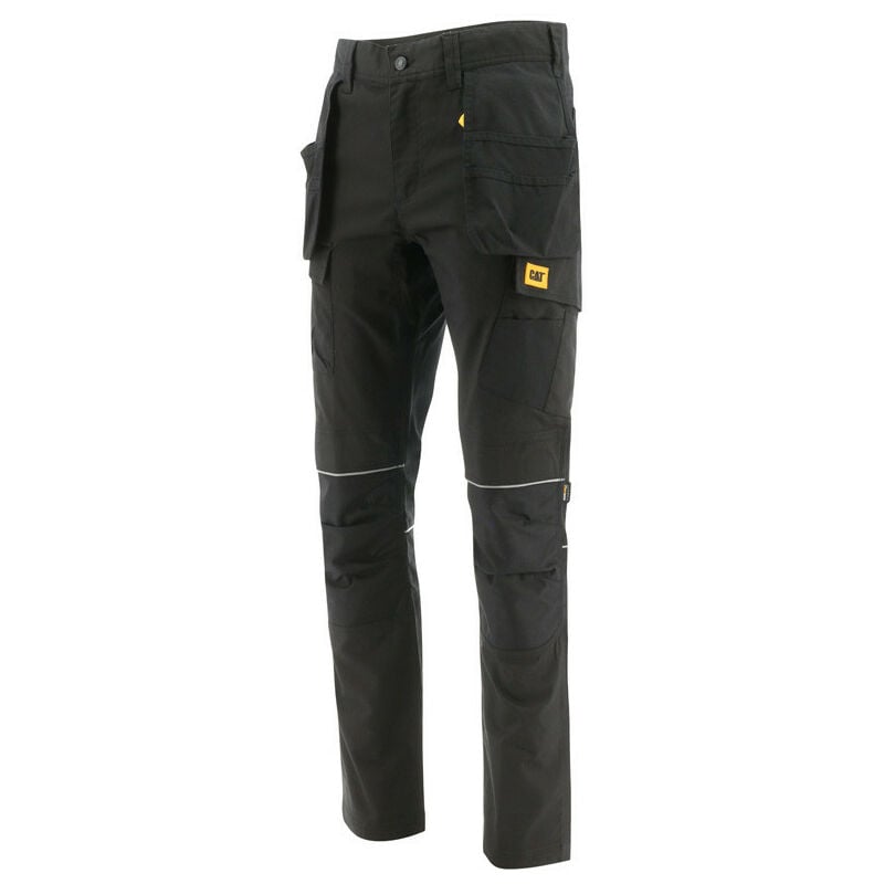 Caterpillar - Pantalon de travail homme Trades Pocket 1810099 - Noir - 46 - Jambes standards