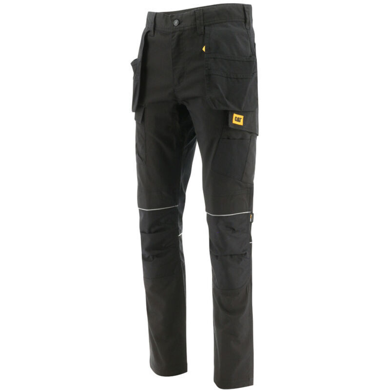 Caterpillar - Pantalon de travail homme Trades Pocket 1810099 - Noir - 42 - Jambes standards