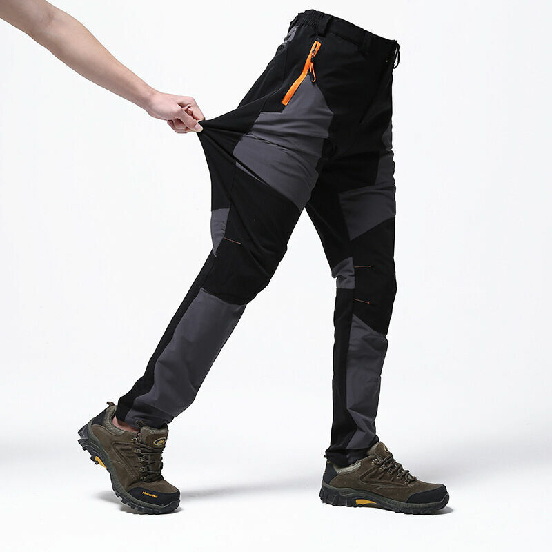 Pantalon de travail avec renforts noir-gris - Taille: l, gris foncé