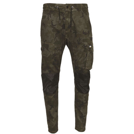 Pantalon De Travail Baggy Slim – Caterpillar Dynamic Camo – 97% Coton – Taille Élastique – Genoux Renforcés Oxford - 44