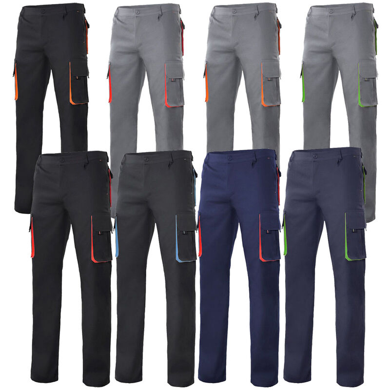 pantalons de travail velilla 103004 - 58 (eu) - bleu/orange - bleu/orange