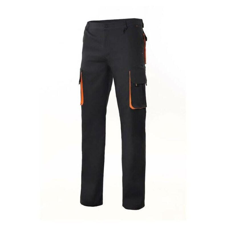 Pantalon multipoches bicolore Velilla Noir / Orange 40 - Noir / Orange