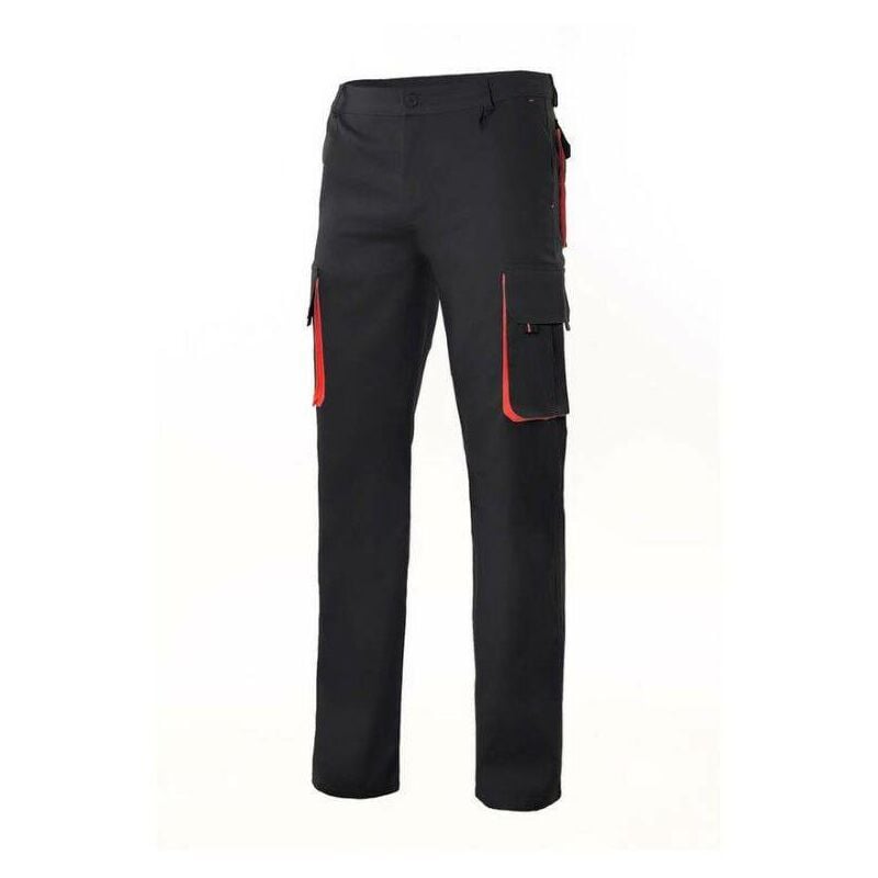 Velilla - Pantalon multipoches bicolore Noir / Rouge 36 - Noir / Rouge