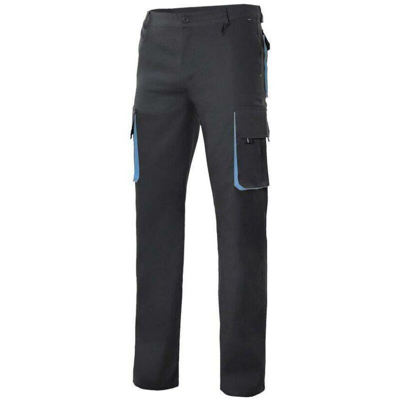 Pantalon multipoches bicolore Velilla Noir / Bleu 34 - Noir / Bleu