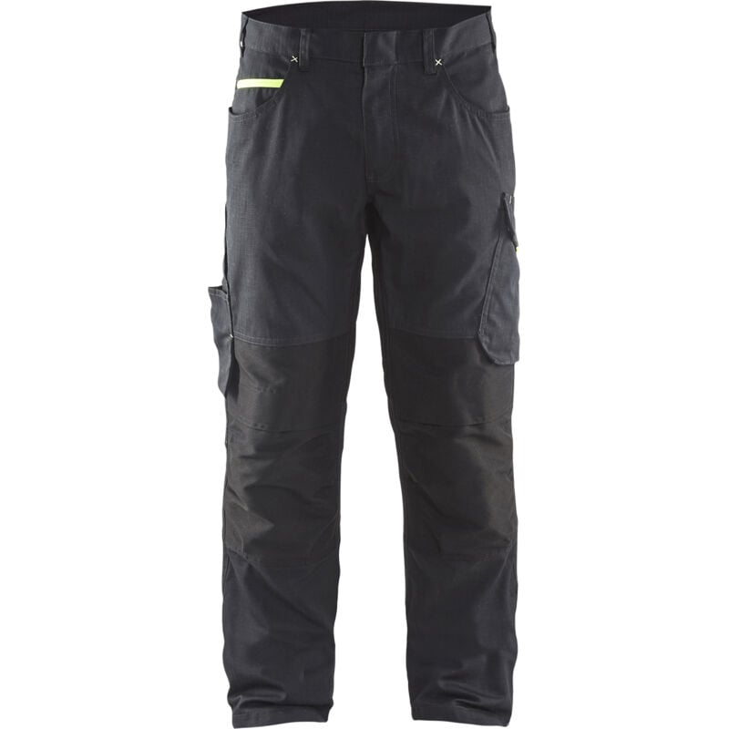 Pantalon de travail stretch 1495 - Noir/Jaune fluo xl - FR(50) - SE(C56) - Standards