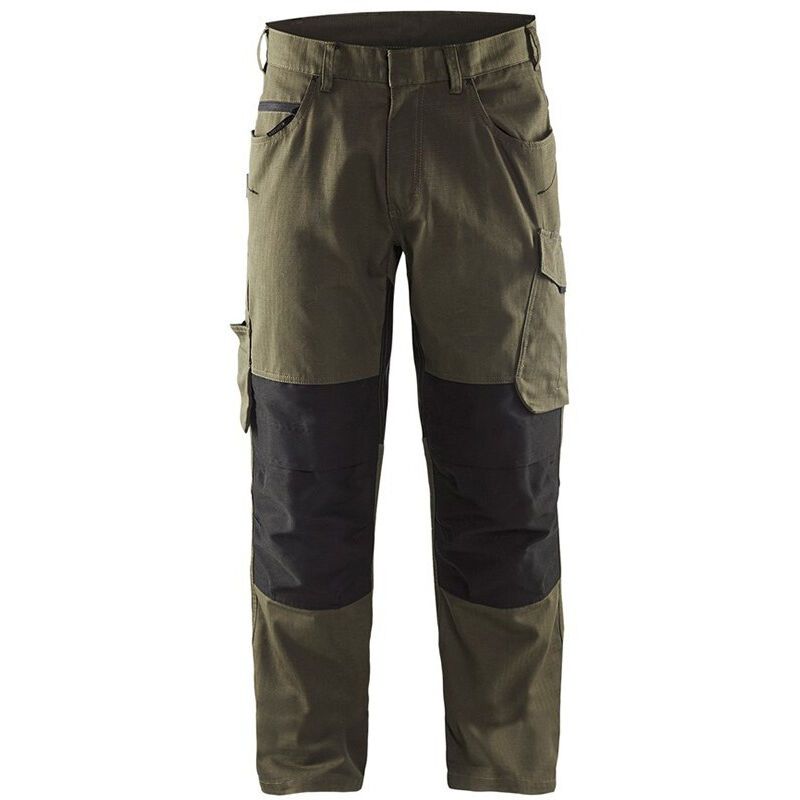 Pantalon de travail services +stretch - 14951330 - Noir / Rouge - 54 - Jambes standards - Blaklader