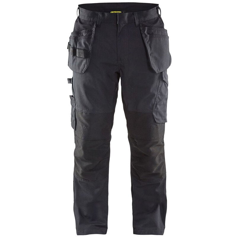Pantalon services + stretch poches flottantes - 14961330 - Noir / Gris foncé - 42 - Jambes longues - Blaklader