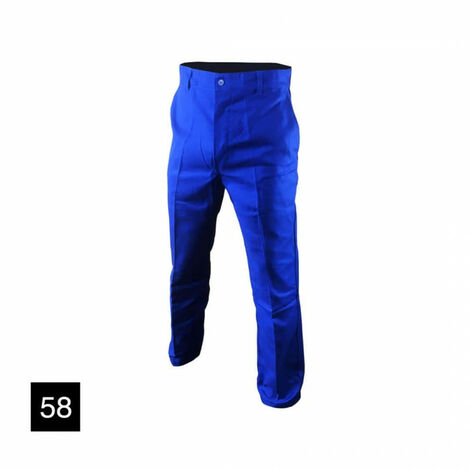 Pantalon de travail bleu 100% coton – Taille 58 – Conçu pour environnements exigeants – Confort optimal pour professionnels – Muzelle Dulac