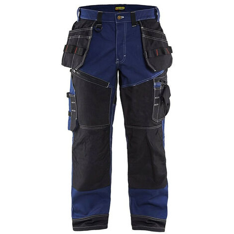 Pantalon de travail coton croisé X1500 BLAKLADER 1500 - Bleu foncé / Noir - 46 - Jambes standards