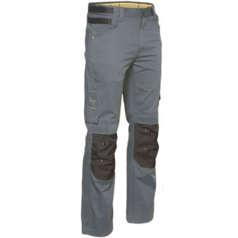 Pantalon de travail Custom Lite CATERPILLAR 1810023 - Gris clair / Noir - 48 - Jambes standards